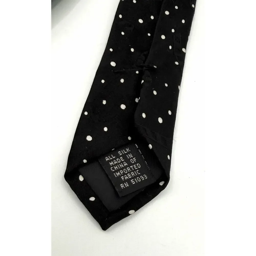 Hallmark Santa & Reindeer Christmas Tree Decorating Funny Holiday Fun Tie Black